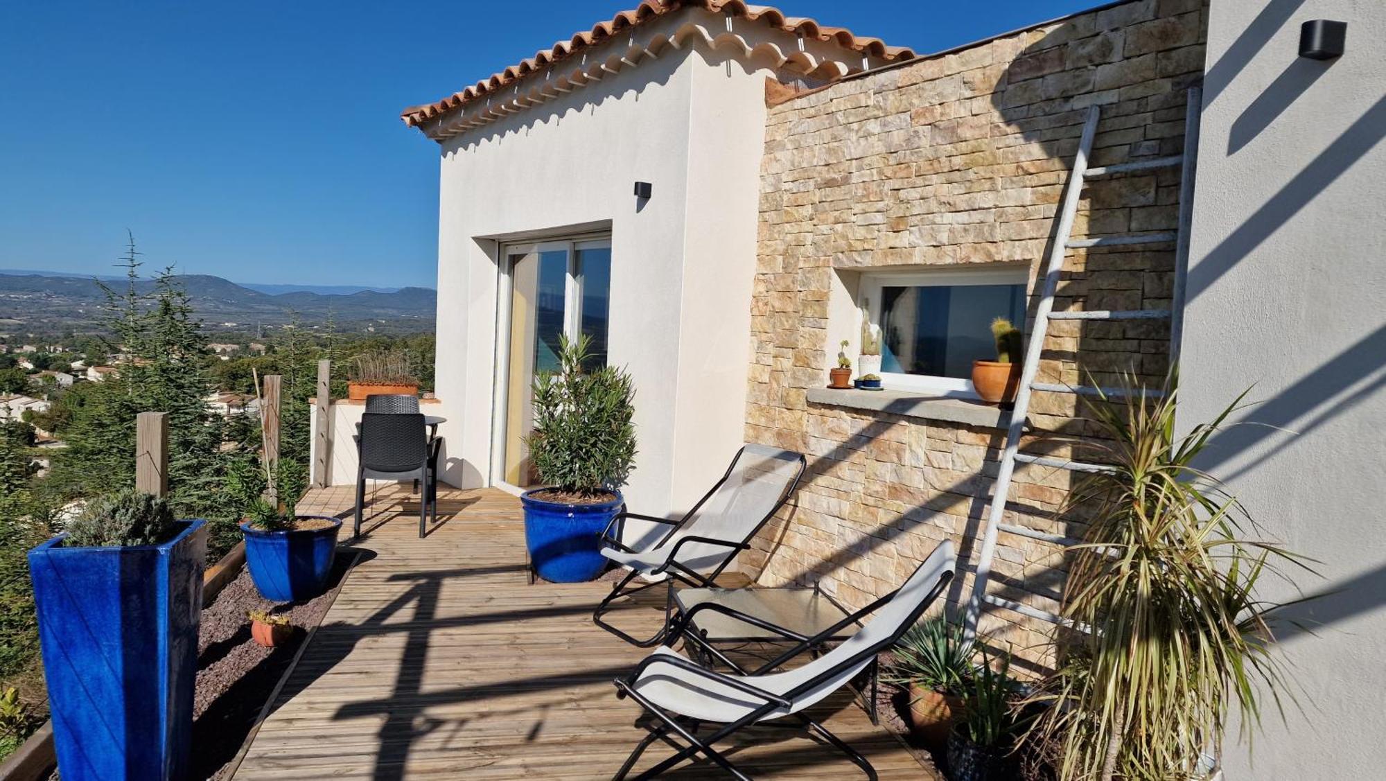 Reve D'Escapade Chambre Avec Vue Sublime Sur Les Cevennes Ardechoises Barjac  Dış mekan fotoğraf